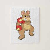 Bear at Boxing with Boxing gloves Legpuzzel (Verticaal)