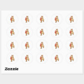Bear at Boxing with Boxing gloves Ronde Sticker (Vel)