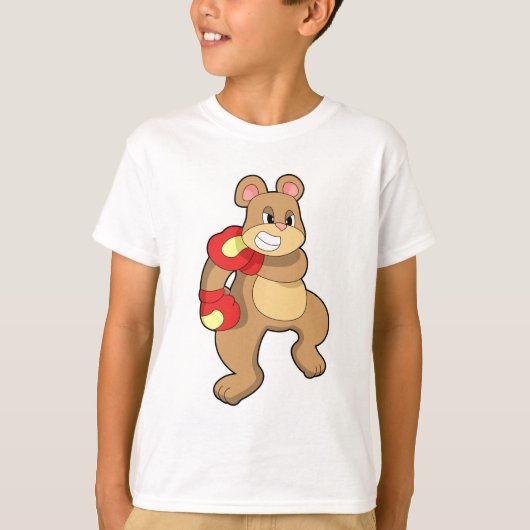 Bear at Boxing with Boxing gloves T-shirt (Voorkant)