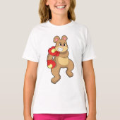 Bear at Boxing with Boxing gloves T-shirt (Voorkant)