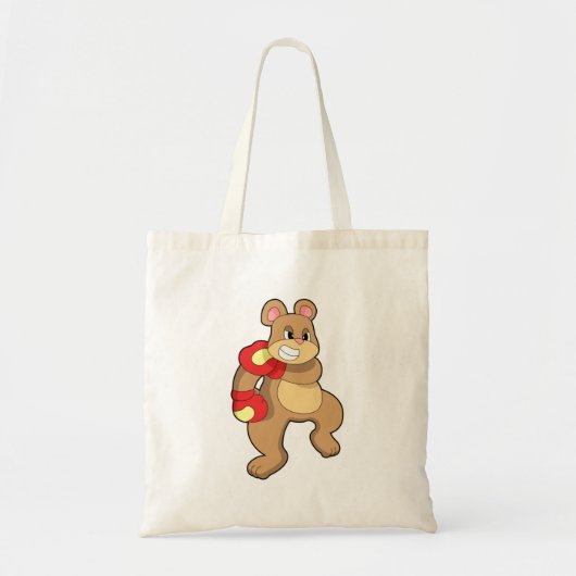 Bear at Boxing with Boxing gloves Tote Bag (Voorkant)