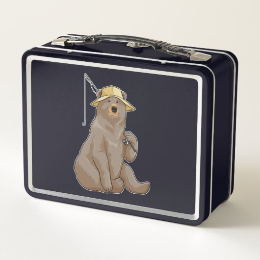 Bear at Fishing with Fishing rod (Achterkant)