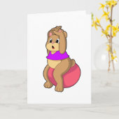 Bear at Fitness met oefenbal.PNG Kaart (Gele Bloem)