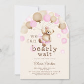 Bear Baby Girl Shower We Can Bearly Wait Arch Kaart (Voorkant)