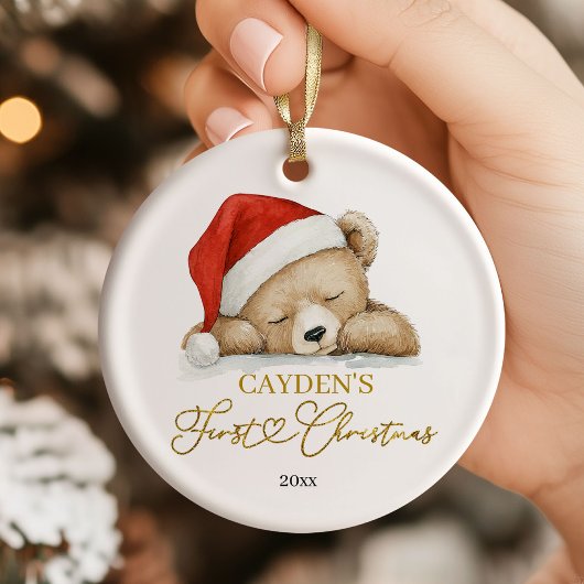 Bear Baby's First Christmas Ornament