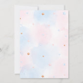 Bear Balloon Gender Reveal  Kaart (Achterkant)