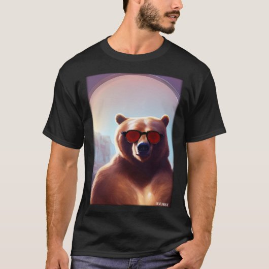 Bear Bear Sunglasses Wildlife Animals Zoo Forest T-shirt (Voorkant)