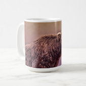 Bear Before Coffee and a Full Moon Art Mug Cup Koffiemok (Voorkant links)