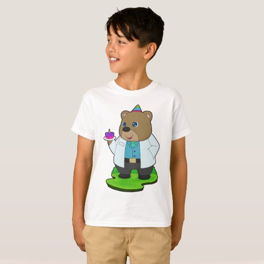 Bear Birthday Doctor T-shirt (Voorkant volledig)