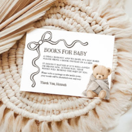 Bear Books for Baby Card  Informatiekaartje