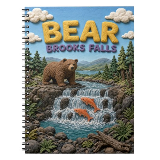 Bear Brooks Falls Moderne KlayKoo Notitieboek (Voorkant)