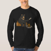 Bear Camping Campfire T-shirt (Voorkant)