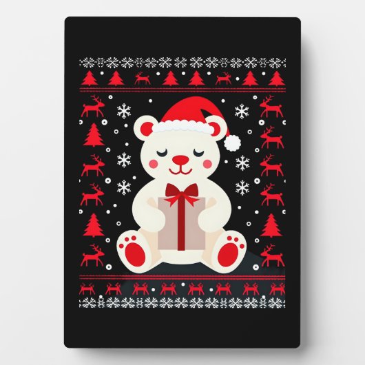 Bear Christmas Christmas (1) Fotoplaat (voorkant)