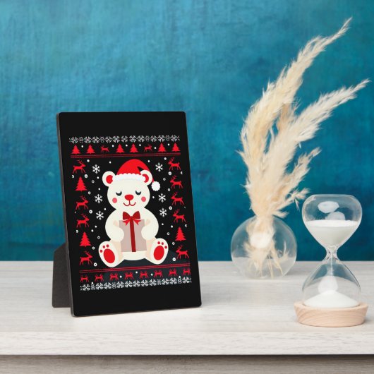 Bear Christmas Christmas (1) Fotoplaat (Zijkant)