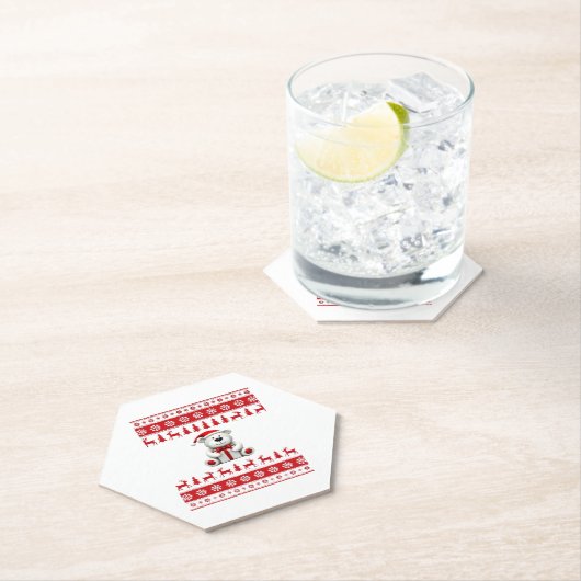 Bear Christmas Christmas (1) Kartonnen Onderzetters (Insitu)