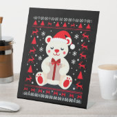 Bear Christmas Christmas (1) Reclamebord Met Voetstuk (Insitu)
