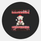 Bear Christmas Christmas (1) Ronde Sticker (Voorkant)