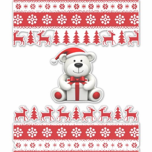Bear Christmas Christmas (1) Sticker (Voorkant)