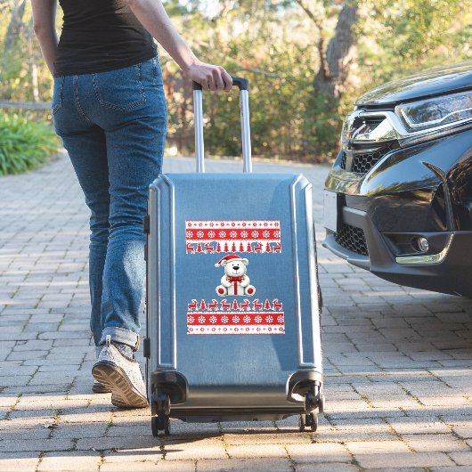 Bear Christmas Christmas (1) Sticker (Koffer Insitu)