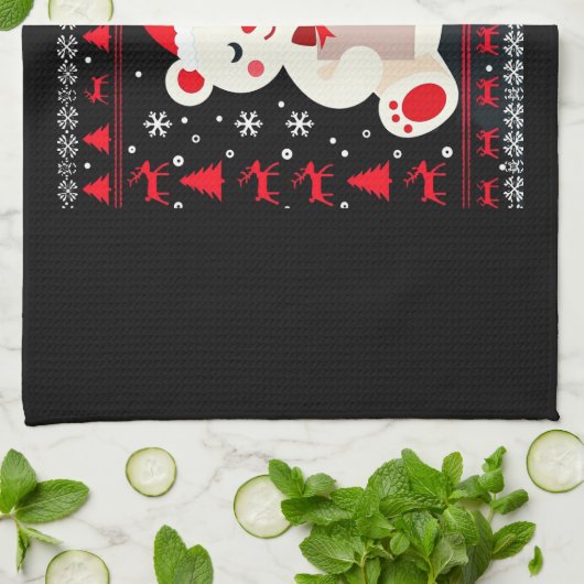 Bear Christmas Christmas (1) Theedoek (Gevouwen)