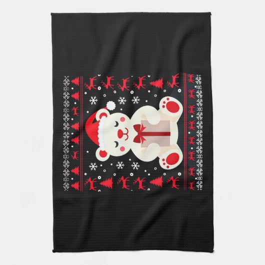 Bear Christmas Christmas (1) Theedoek (Verticaal)