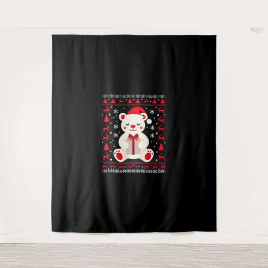 Bear Christmas Christmas (1) Wandkleed (Voorkant)