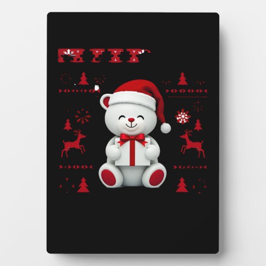 Bear Christmas Christmas (2) Fotoplaat (voorkant)