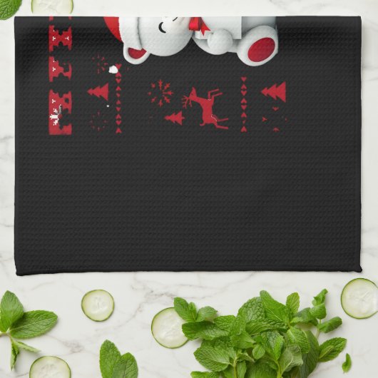 Bear Christmas Christmas (2) Theedoek (Gevouwen)