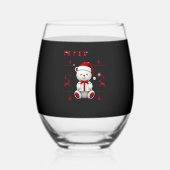 Bear Christmas Christmas (2) Wijnglas Zonder Voet (Voorkant)