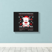 Bear Christmas Christmas (3) Canvas Afdruk (Insitu (Houten vloer))
