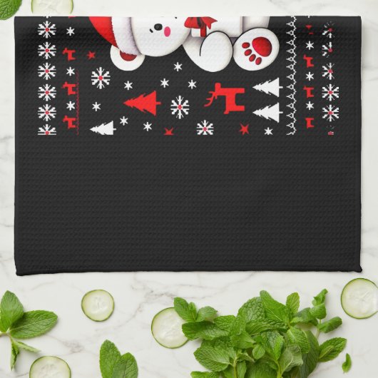 Bear Christmas Christmas (3) Theedoek (Gevouwen)