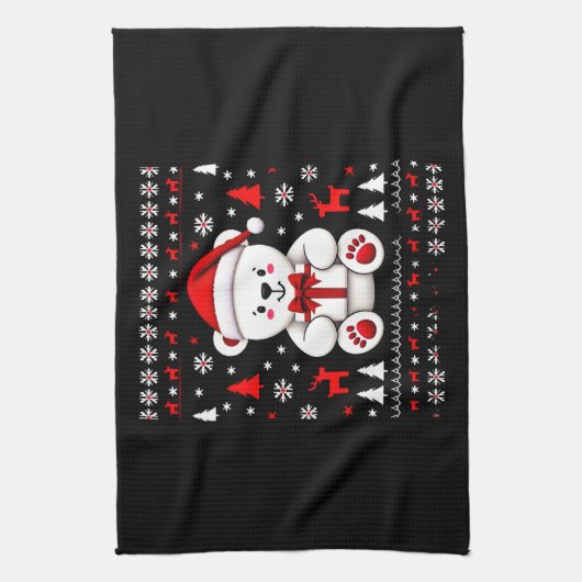 Bear Christmas Christmas (3) Theedoek (Verticaal)