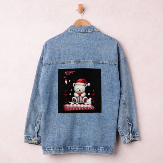 Bear Christmas Christmas (4) Denim Jacket (Hangar)