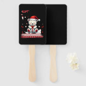 Bear Christmas Christmas (4) Handwaaier (Voorkant en achterkant)