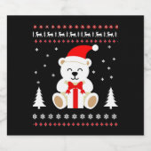 Bear Christmas Christmas (4) Sparkling Wijnetiket (Enkel label)