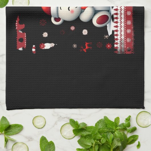 Bear Christmas Christmas (4) Theedoek (Gevouwen)