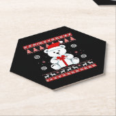 Bear Christmas Christmas (5) Kartonnen Onderzetters (Schuin)