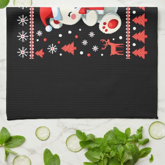 Bear Christmas Christmas (6) Theedoek (Gevouwen)