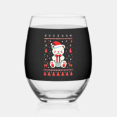 Bear Christmas Christmas (6) Wijnglas Zonder Voet (Voorkant)