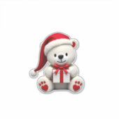 Bear Christmas Christmas Sticker (Voorkant)