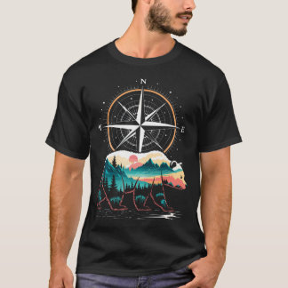 Bear Compass Hiker Outdoor T-shirt