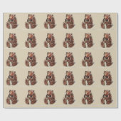 Bear Contemplates Hibernation Cadeaupapier (Vlak)