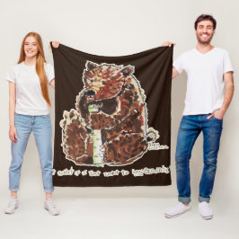 Bear Contemplates Hibernation Fleece Deken