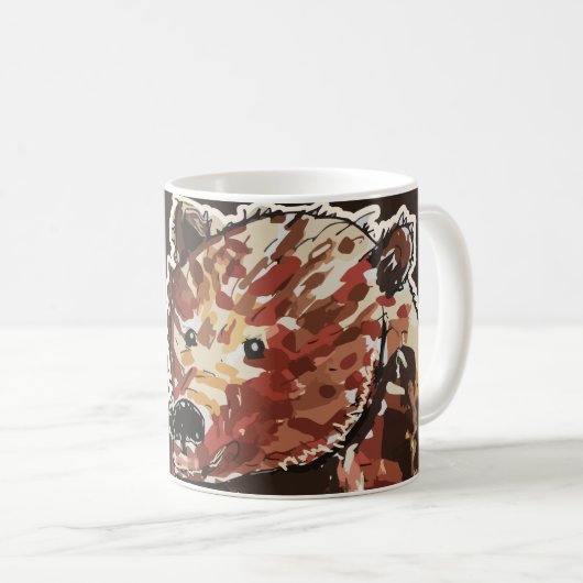 Bear Contemplates Hibernation Koffiemok (Voorkant rechts)