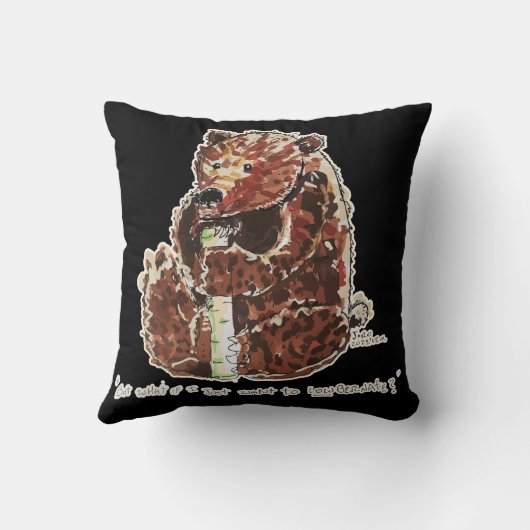 Bear Contemplates Hibernation Kussen (Achterkant)