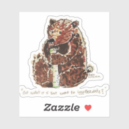 Bear Contemplates Hibernation Sticker