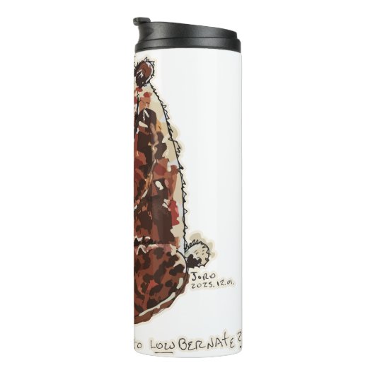 Bear Contemplates Hibernation Thermosbeker (Geroteerd rechts)