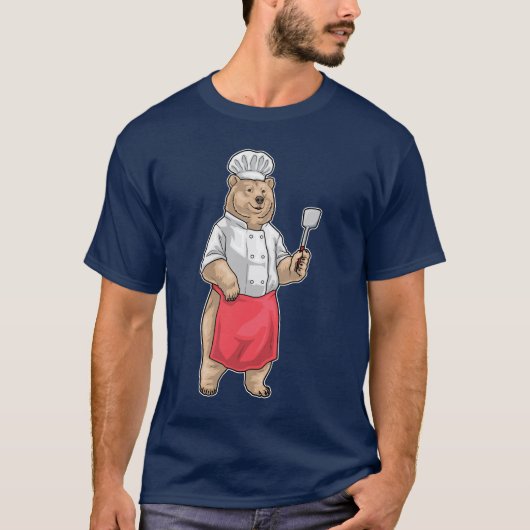 Bear Cook Spatula Cooking T-shirt (Voorkant)