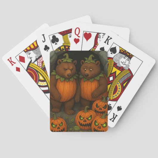 Bear Couple Costumes Playing Cards Pokerkaarten (Achterkant)