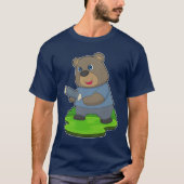Bear Cricket Cricket bat T-shirt (Voorkant)